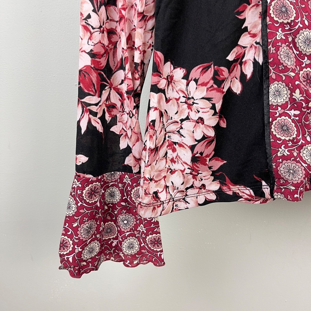 INC‎ International Concepts Y2K Fairygoth Top Womens L Nylon Mesh Floral Vintage - Picture 3 of 6
